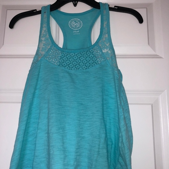 SO Tops - Casual Teal Racerback Tank S